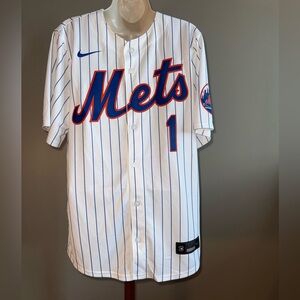 NWT Nike (Medium) Brand New Mets McNeil #1 Striped Baseball Jersey